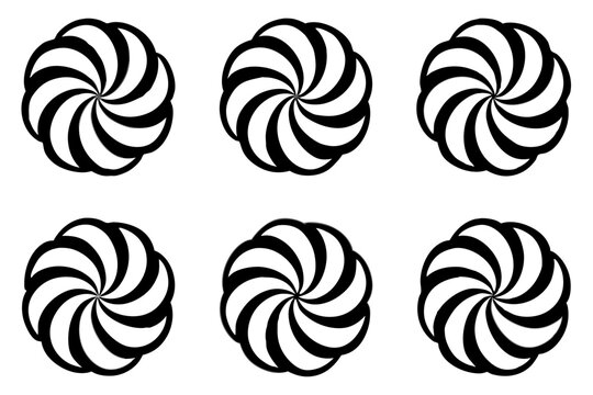 Candy Twirl Minimalist Vector Set