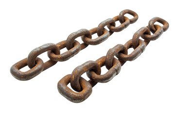 Obraz premium Rusty chains Strength and endurance symbolized in industrial heritage worn weathered metal