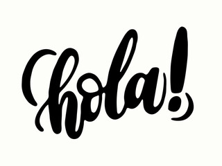 Handwritten Hola! Spanish Greeting Word Art © onTop