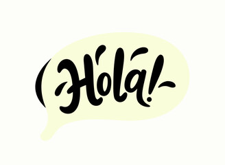 Hola! Spanish Greeting in Speech Bubble © onTop