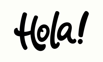 Handwritten Hola! in Bold Black Script © onTop
