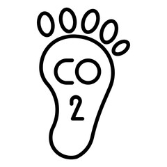Carbon Footprint Icon