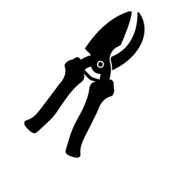 Black Pliers Icon with Handles, A simple black icon of pliers, representing tools, repair, or craftsmanship.
