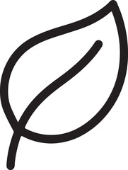 Modern leaf icon symbolizing nature, ecology, or organic themes. Ideal for sustainability branding, eco-products, green energy campaigns, and wellness apps.