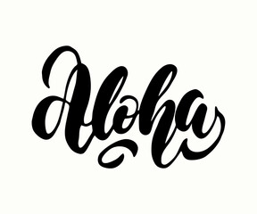 Aloha Hand Lettering, Black and White Calligraphy