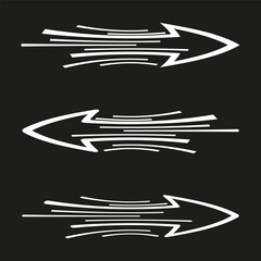 Fast arrow icons. Dual speed symbol. Bold motion Vector. Dark contrast graphic.