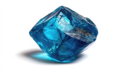 Captivating Light Reflection on a Blue Crystal Stone