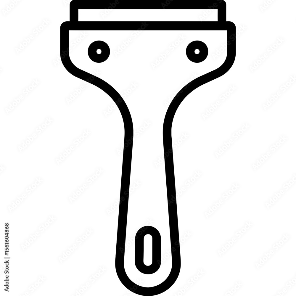 Poster algae scraper outline icon vector