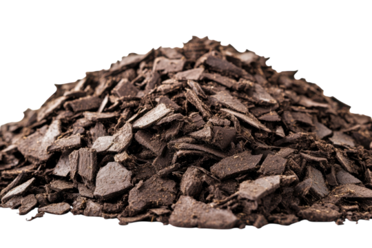 Dark Mulch Pile Landscape Compost Fertilizer Wood Chips Soil Erosion Control Garden Bedding Ideas
