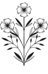 plants flower vintage hand drawing