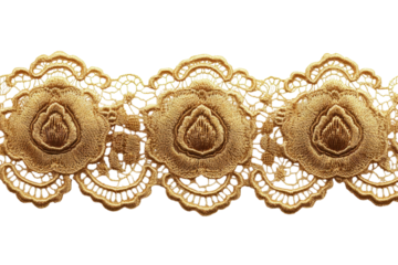 Gold Flowers Embroidery Trim Sewing Lace Fabric Ribbon Clothing Applique Decorative Wedding DIY