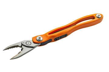 Fototapeta premium Orange pruning shears, stainless steel garden snips with ergonomic handle. Hand pruner tool for horticulture and trimming isolated on Transparent Background