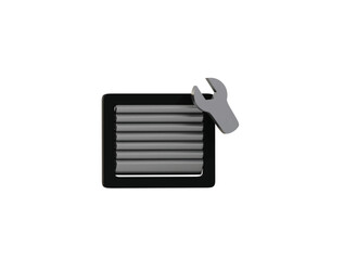 car air condition icon 3d illustration render