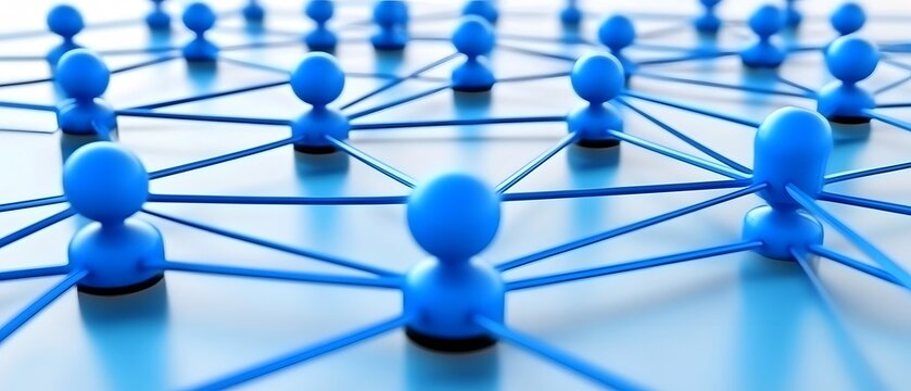 Abstract Network Connection Global Communication People