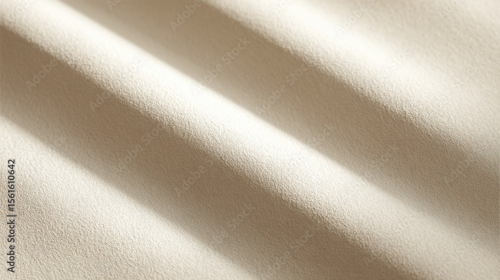 Poster Close-up of smooth ivory fabric with soft shadows and subtle texture detail.