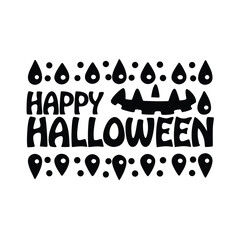 Happy Halloween text banner, vector Premium Vector