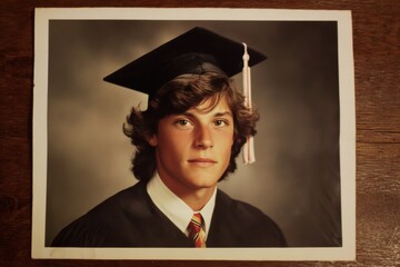 1980s high school graduation yearbook album photos