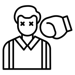 Fototapeta premium Knocked Out Icon