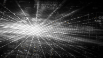 Futuristic digital screen matrix with encrypted data, hi-tech telemetry, and dynamic code patterns....