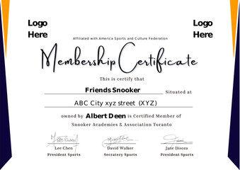 Membership Certificate