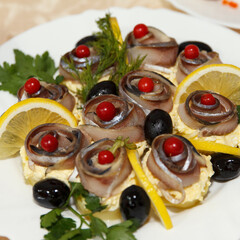 Fish butter on a plate