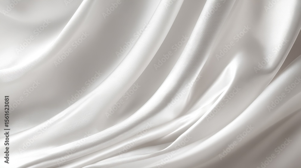 Aufkleber sheer satin fabric background with soft light and elegant flowing drapes.