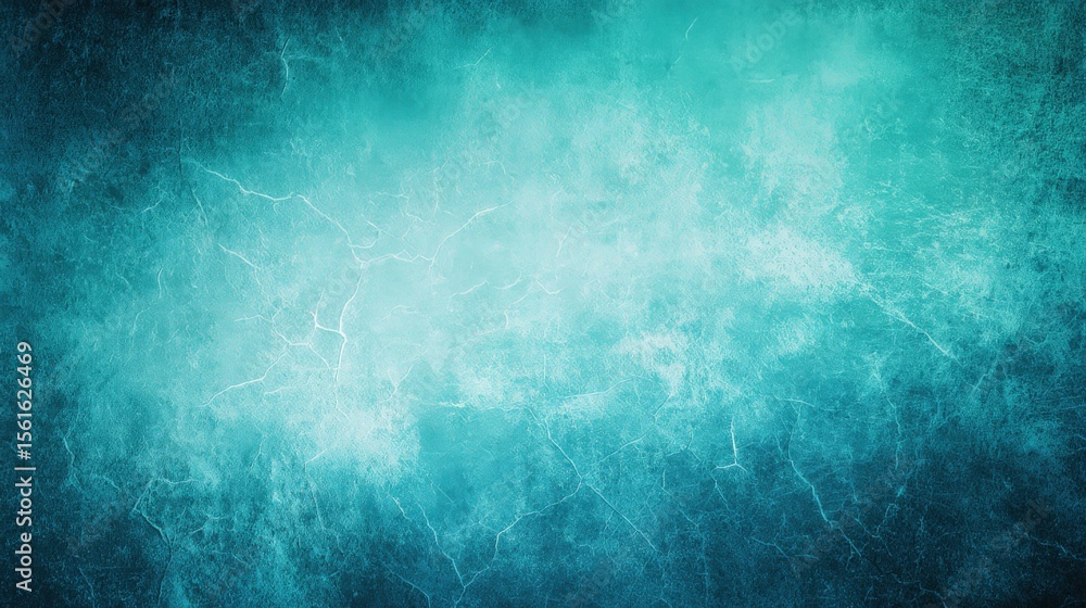 Poster Abstract textured turquoise background with subtle crackle effect and vibrant color.