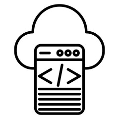 Cloud Coding Icon