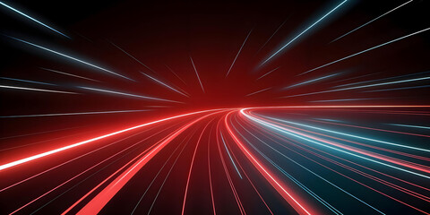 sci-fi-inspired red glow line with motion effect