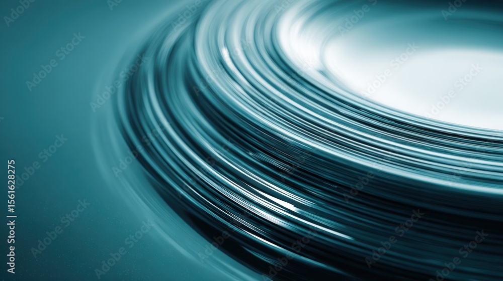 Poster abstract swirling water motion with smooth flowing curves and reflections.