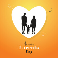 Parents day social media post template. Parents day banner design. Suitable for Poster, Banners, mobile apps, campaign and greeting card.