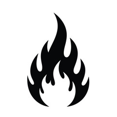 Vector fire flame icons: a set of hot danger warning symbols for design illustration