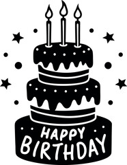 birthday cake with candles