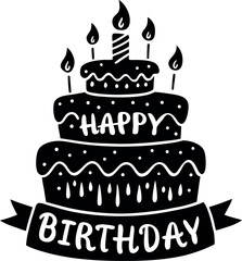 birthday cake with candles