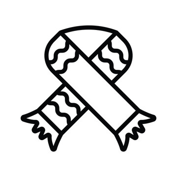 black scarf icon clip art preview