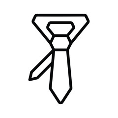 Easy to edit line icon depicting formal tie