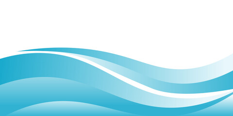 Fototapeta premium Blue and white business wave banner background. vector