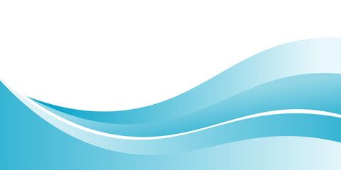 Blue and white business wave banner background. vector