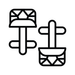 Get this amazing line style icon depicting cufflinks