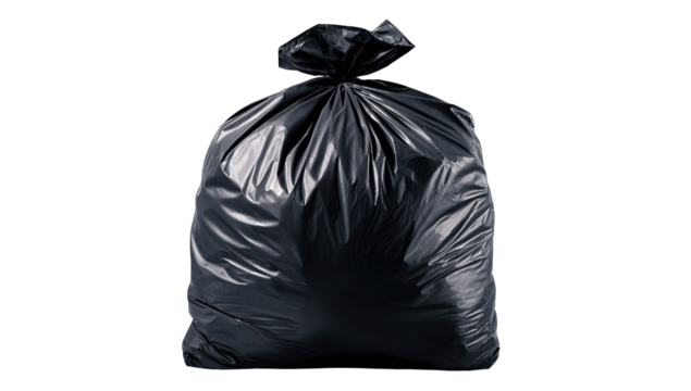 Black Garbage Bag Isolated (4)