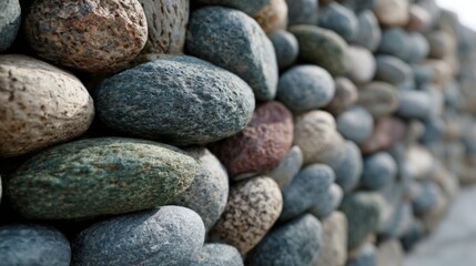 Colorful Smooth River Stones in Different Sizes and Shapes for Landscaping.