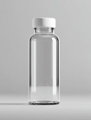 Simple Clear Container Against Neutral Backdrop