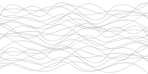 Set of wavy horizontal lines. Vector design element. vector