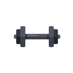 Dumbbell icon in flat style. Workout gym tool vector illustration 