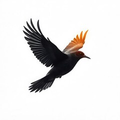 black and white bird logo