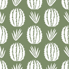 Colorful seamless cactus pattern. Ideal for textile, home decor, banner, cover, etc