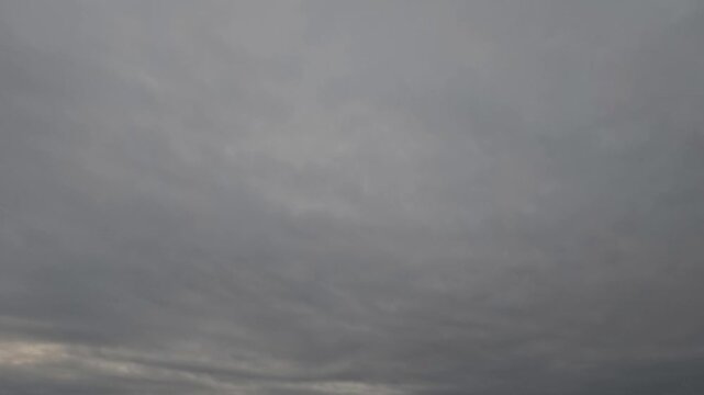 timelapse clip of heavy leaden snow or rain clouds