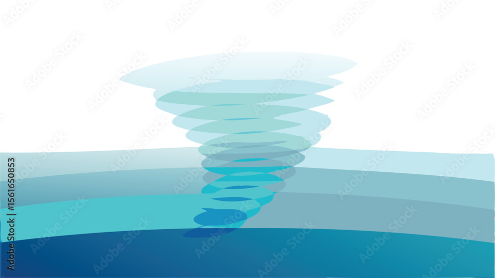 Poster abstract background with overlapping translucent shapes in shades of blue and white gradient design