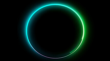 futuristic round frame or button element for a modern technology design