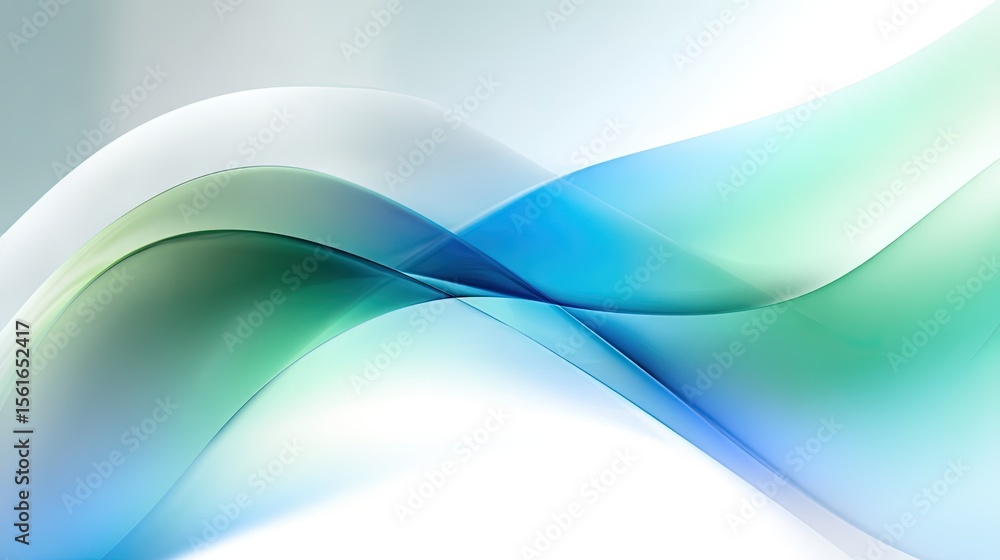 Poster Abstract colorful flowing wave design with smooth curves and vibrant gradient.